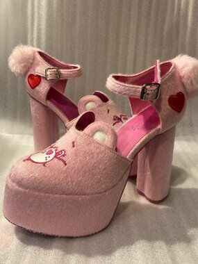 Dolls Kill x Care Bears Ball of Fluff Platform Shoes
